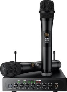 PROZOR UHF Wireless Microphone - Dual Handheld Microphone Support Bluetooth Rece - Picture 1 of 6