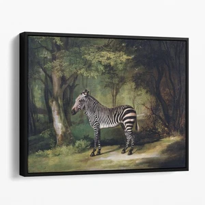 Zebra 1763 George Stubbs Jungle Green Decor Canvas Wall Art Print - Picture 1 of 7