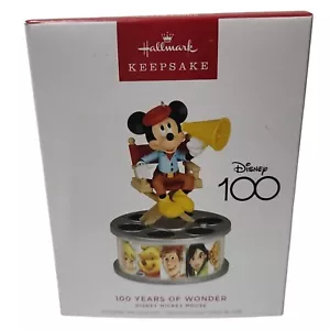 2023 Hallmark Disney Mickey Mouse 100 Años Wonder Keepsake Ornamento IOB QXD6727 - Imagen 1 de 5