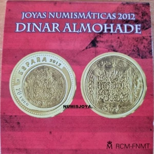 ESPAÑA 20 Euros ORO año 2012. JOYAS NUMISMATICAS 2012 DINAR ALMOHADE. RARA. - Imagen 1 de 3