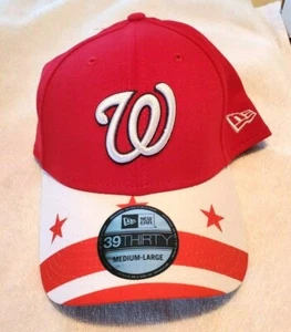 New Era 39Thirty M/L Cap MLB Nationals DC Flag Hat Stretch Fit Ebay's Cheapest! - Picture 1 of 3