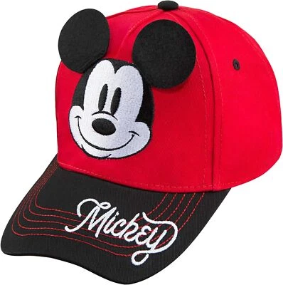 Gorra de béisbol Disney para niños roja - gris Mickey Mouse - dimensional 4-7 años,  Foto 1 de 4