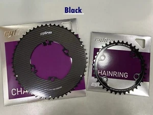 Cybrei Metarbon Aero BCD 110×4  Chainrings (34T-54T) Black , Silver - Picture 1 of 24