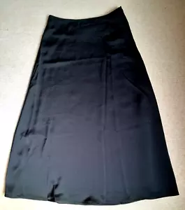 GORGEOUS NEW MONOPRIX BLACK SATIN FULL MIDI SKIRT EU SIZE 36 / UK SIZE 8 - Picture 1 of 7