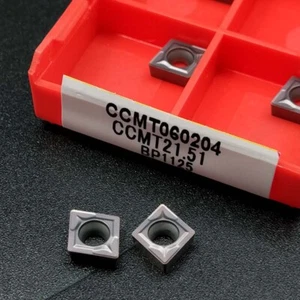 10 Stück CCMT060204 CNC Hartmetall Wendeplatten CCMT21.50.5 für Drehmaschine Drehwerkzeug Halter - Bild 1 von 5