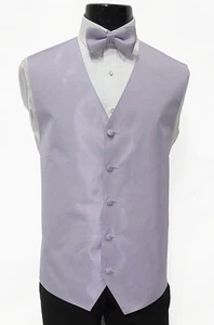 4XL Mens Bluebird Purple Perry Ellis Pattern Tuxedo Fullback Vest BowTie Wedding - Picture 1 of 1