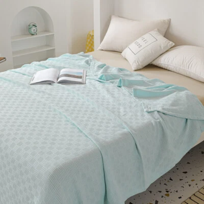 100% Pure Cotton Blanket Towel Quilt Blankets Throws 100% Cotton Gauze Blankets - Image 1 of 4