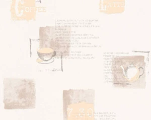 A.S. Papel pintado Crèation papel pintado no tejido 32733-1 motivo café blanco beige topo - Imagen 1 de 6