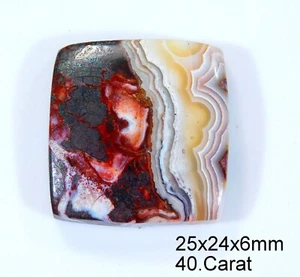 Piedra preciosa cabujón forma cuadrada ágata encaje multi loco natural de 40 quilates CE = 038 - Imagen 1 de 5