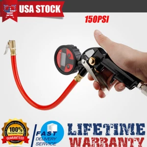 Tire Inflator Car Truck LCD Digital Pressure Gauge Meter Tester Air Chuck150PSI - Picture 1 of 17