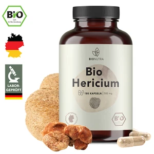 BIONUTRA® Hericium Kapseln Bio (180 x 500 mg), hochdosiert, deutsche Herstellung - Bild 1 von 8
