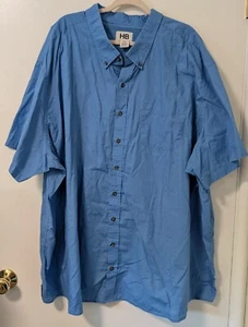 Pre-Owned Men's Harbor Bay Button Down Shirt Size 5X Plus Sized Big & Tall - Picture 1 of 34