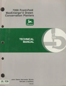 JL528 John Deere 7200 Front-Fold Pflanzgefäße Technisches Handbuch (1994) TM1366 - Bild 1 von 1
