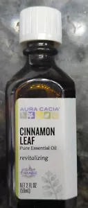 Aura Cacia Cinnamon Leaf Pure Essential Oil Revitalizing 2 fl oz Liquid Bottle - Picture 1 of 4