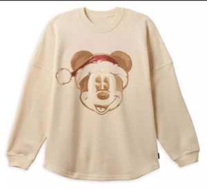 Disney Parks Santa Mickey Mouse Sequin Christmas Spirit Jersey Size Small Women - Picture 1 of 10