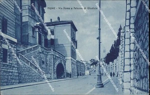 au224 cartolina fiume via roma e palazzo di giustizia croazia - Picture 1 of 2