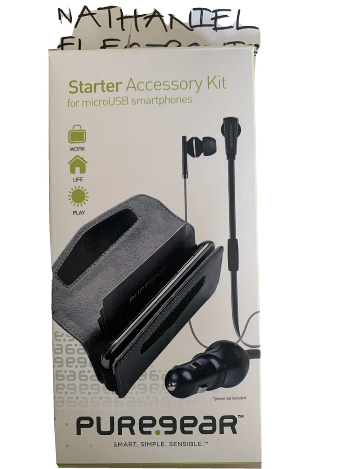 Puregear Universal Starter Accessory Kit For MicroUSB Samsung LG HTC Nokia NIB - Image 1 of 4