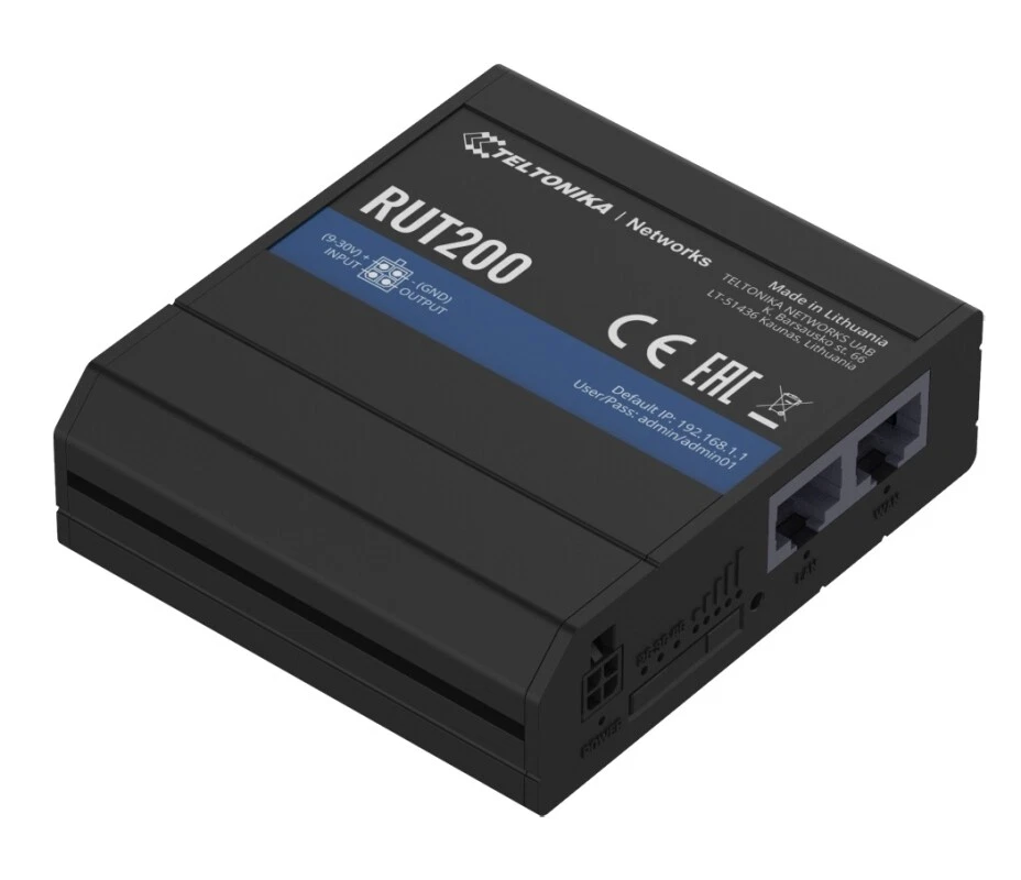 TELTONIKA LTE Cat4 Industrial Cellular Router RUT200, UK version - Image 1 of 4