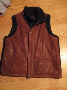 Chaleco de felpa de cuero hecho en Estados Unidos Lone Pine TALLA 40  - Imagen 1 de 12