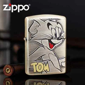 Armor Smoked Silver Tom And Jerry Zippo Lighter - Bild 1 von 2