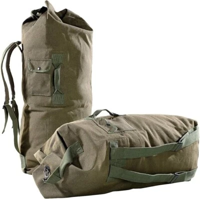 NEU 2er Set Extragroßer Canvas Seesack 100Liter für Outdoor Angeln Camping Zelt - Bild 1 von 4