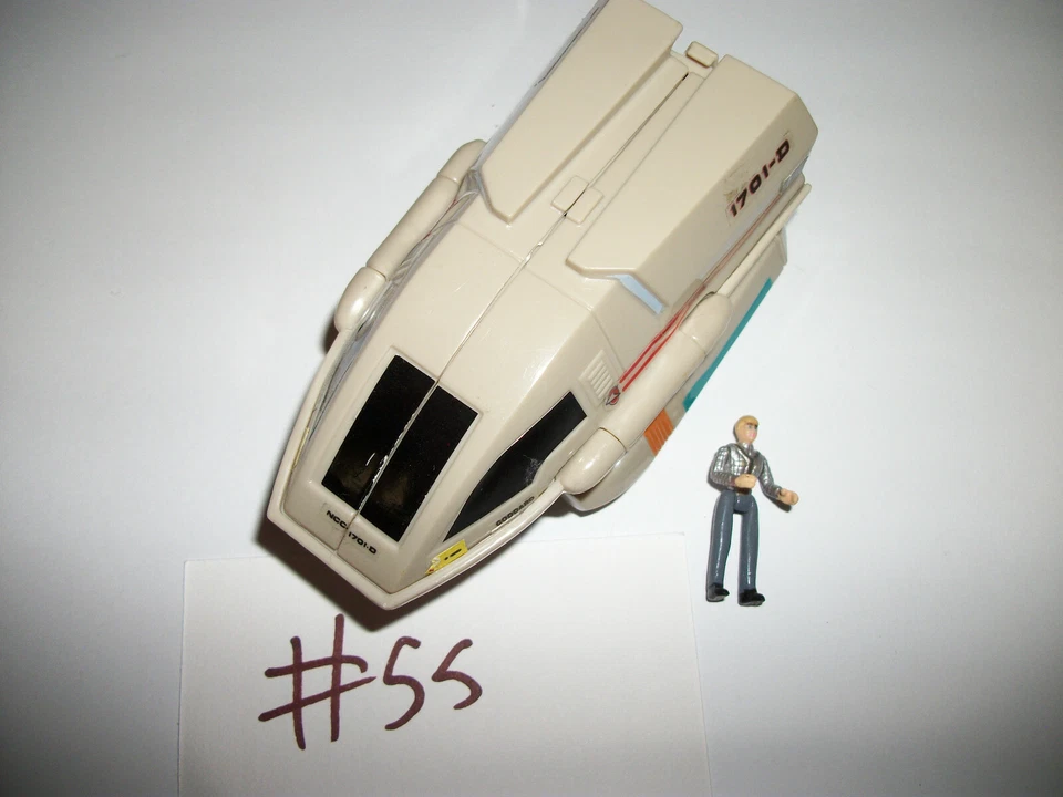 Micro Máquinas De Colección Galoob Mini Vehículo Lote #55 STAR TREK Ship con Figura Foto 1 de 1