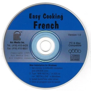 Easy Cooking: FRENCH CD-ROM for Win/Mac - New CD in SLEEVE - Picture 1 of 3