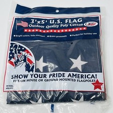 3'x5' American US Poly Cotton Flag Made U.S.A Olympus Outdoor Quality RK411 New