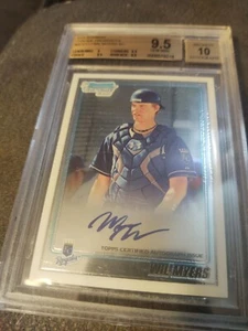 BGS 9.5 10 AUTO WIL MYERS 2010 BOWMAN CHROME RC AUTO DRAFT PICKS  WIL BEST RC - Picture 1 of 2