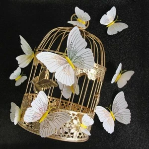 12pcs Wall Sticker Butterfly 3D Fridge Ambilight Magnet Wedding Home Decoration - Picture 1 of 19