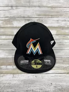 New Era 59Fifty MLB Miami Marlins Cap Authentic Black On Field Fitted Hat - Picture 1 of 5