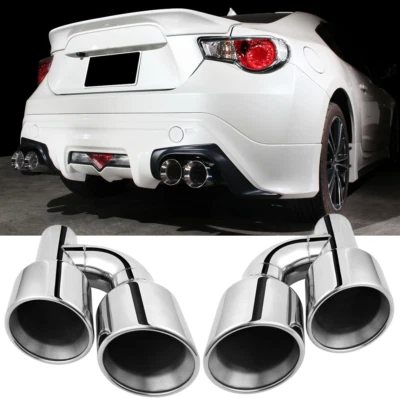 Tubos de pontas de escape duplas tipo H 2,5" em quad 4" para Scion FR-S 2013 - 2017 - Imagem 1 de 4