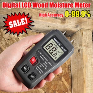 Digital LCD Wood Moisture Meter Detector Tester Humidity 0-99.9% Hygrometer Test - Picture 1 of 13