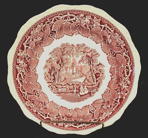 MASON'S PATENT IRONSTONE CHINA RED VISTA 10 3/4" DINNER PLATE ENGLAND - Picture 1 of 3