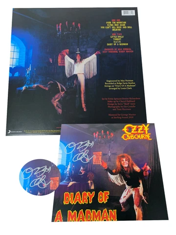 OZZY OSBOURNE SIGNED DIARY OF A MADMAN ALBUM VINYL LP AUTOGRAPH BECKETT BAS Cover