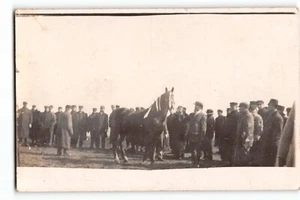 Postcard RPPC Horse Inspection, Group of Men in Coats and Hats, Early 1900s - Picture 1 of 2
