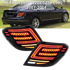 Left Right Dynamic Smoked LED Tail Light For Mercedes W204 C250 C300 2007 -2014 