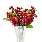  Fake Plants Flower Stems Faux Artificial Berry Red Berries Decorate