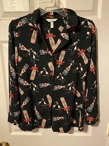 BOTELLAS SOMA NEGRAS ABOTONADAS TOP CHEERS CLINK CON LAZOS TALLA XSMALL - Imagen 1 de 4