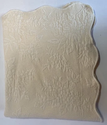 1 LNT Almohada Matelasse Falsa Festoneada Mezcla ALGODÓN Portugal Estándar Floral Foto 1 de 4