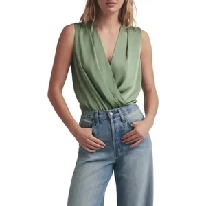 Lieblingstochter ärmellose Date Bluse Wickel Body basil grün Größe M - Bild 1 von 7