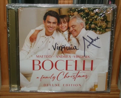 ANDREA BOCELLI A FAMILY CHRISTMAS SIGNED CD LET IT SNOW THE GREATEST GIFT JOY TO - Image 1 of 4