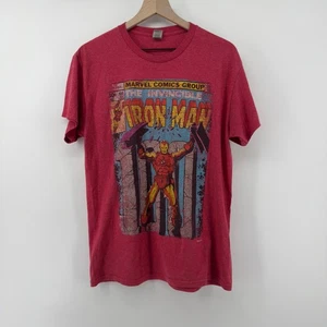 Camiseta gráfica Iron Man Marvel Comics roja para hombre M cubierta de cómic mezcla de algodón - Imagen 1 de 6