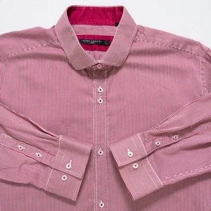 Guide London Smart Shirt Long Sleeve Men's Size 4XL XXXXL Red White Stripe Cotto - Picture 1 of 16