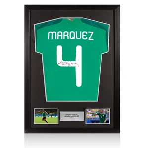 Framed Rafael Marquez Signed Mexico Shirt: Home Autograph Jersey - Picture 1 of 7