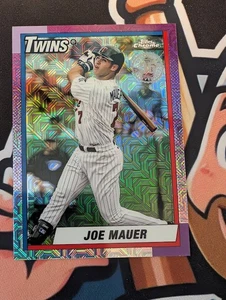 Actualización Topps 2025 1990 paquete cromado plateado Joe Mauer Mojo #U90C-100 *BR* - Imagen 1 de 2