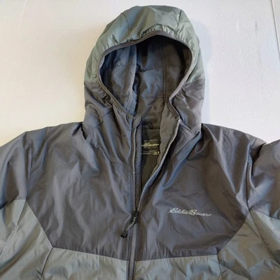 Eddie Bauer First Ascent Ignitelite Jacket Mens M Grey Hooded Flux 60 Full Zip  - Image 1 of 4