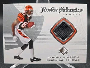 2008 SP Authentic Jerome Simpson Rookie Authentics Black Jersey #RA-25 - Bengals - Bild 1 von 4