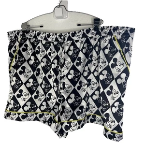 Neu Disney Mickey Mouse schwarz & weiß Diamant Seide/Satin PJ Shorts Damen 3x - Bild 1 von 9
