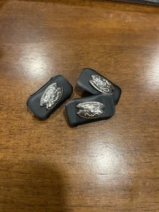 3er Set Western Snap-On Leder Conchos - silberfarbene Akzente für Stiefel, Gürtel - Bild 1 von 3